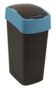 Billenős szemetes, 45 liter, CURVER Pacific flip bin, fekete/kék (KHMU300)