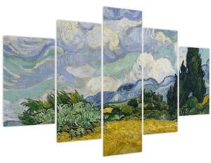Kép - Vincent van Gogh, Wheat Field with Cypresses, reprodukciók (150x105 cm)