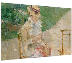 Kép - Berthe Morisot, Young Woman Knitting, reprodukciók (90x60 cm)