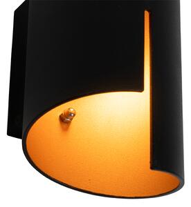 Design fali lámpa fekete arannyal - Faldo