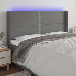 VidaXL LED Ágyfejtámla - Szövet - 183x16x118/128cm