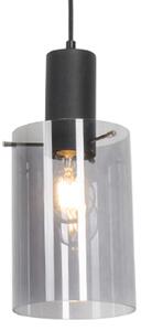 Vintage függesztett lámpa fekete füstüveggel - Vidra