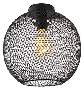 Modern mennyezeti lámpa, fekete, 30 cm - Mesh Ball