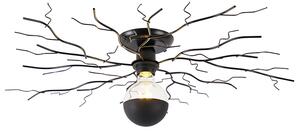 Art Deco mennyezeti lámpa fekete 50 cm - Ramuri