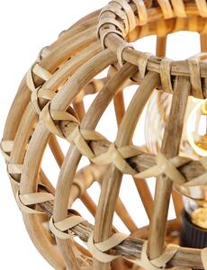 Falusi asztali lámpa bambusz 25 cm - Canna