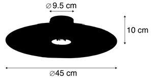 Mennyezeti lámpa fekete lapos árnyalatú rózsaszín 45 cm - Combi