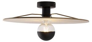 Mennyezeti lámpa fekete lapos árnyalatú taupe 45 cm - kombinált
