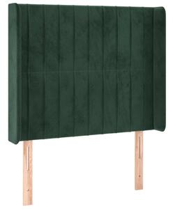 VidaXL Bársony Fejtámla - LED - Sötétzöld - 83x16x118/128cm
