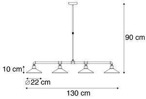 Ipari függesztett lámpa fekete - 4 lézer