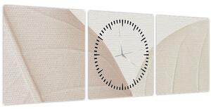 Kép - Texturált levelek (órával) (90x30 cm)