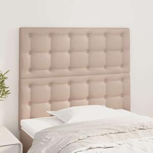 VidaXL 2 db cappuccino színű műbőr fejtámla 90 x 5 x 78/88 cm
