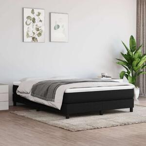 VidaXL fekete szövet rugós ágy matraccal 140 x 190 cm