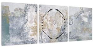 Kép - Festmény a falon (órával) (90x30 cm)