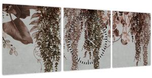 Kép - Növények (órával) (90x30 cm)