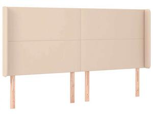 VidaXL LED Ágyfejtámla - Kávébarna Műbőr - 203cm