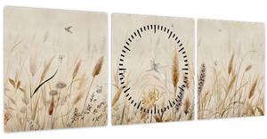 Kép - Wild Meadow (órával) (90x30 cm)