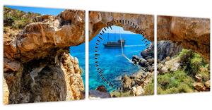 Kép - Cape Greco (órával) (90x30 cm)