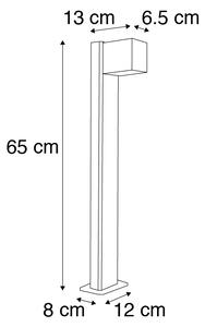 Okos álló kültéri antracit lámpa 65 cm IP44 Wifi GU10 - Baleno
