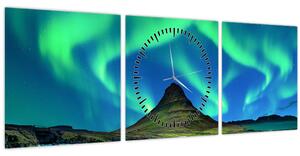 Kép - Kirkjufell, Izland (órával) (90x30 cm)