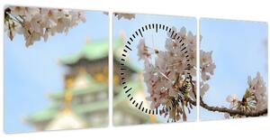 Kép - Sakura (órával) (90x30 cm)