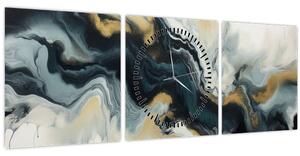 Kép - Márványozott rajz (órával) (90x30 cm)