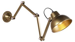 Ipari fali lámpa sárgaréz állítható - Avon