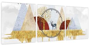 Kép - Dekoráció (órával) (90x30 cm)