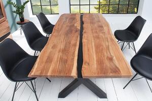 AMAZONAS fekete és akácfa étkezőasztal 200cm