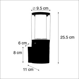 Modern kültéri fali lámpa, fekete IP55, GU10 - Carlo