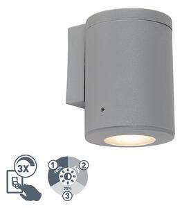 Fali lámpa szürke IP55 1 x GU10 háromlépcsős fényerőszabályzóval - Franca