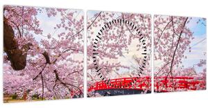 Kép - Hirosaki, Japán (órával) (90x30 cm)