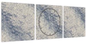 Kép - Hullámminta (órával) (90x30 cm)