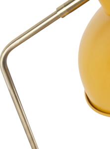 Retro asztali lámpa sárga, bronz - Milou