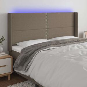 VidaXL tópszínű szövet LED-es fejtámla 183x16x118/128 cm