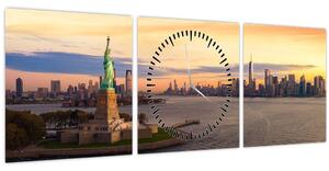 Kép - New York város (órával) (90x30 cm)