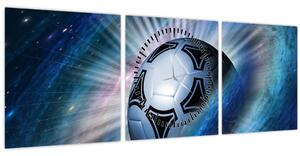 Kép - Futball a térben (órával) (90x30 cm)