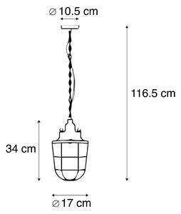 2 ipari függesztett lámpa fekete - fülke