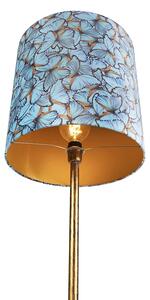 Botanikus állólámpa arany pillangó árnyalattal 40 cm - Simplo