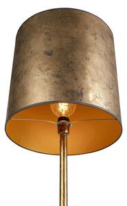 Vintage állólámpa arany, régi bronz árnyalattal, 40 cm - Simplo