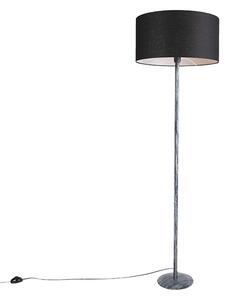 Szürke állólámpa, fekete árnyalattal 50 cm - Simplo
