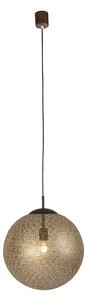 Vidéki függesztett lámpa rozsdabarna 40 cm - Kréta