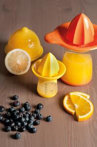 Manuális narancsfacsaró, tárolóval 250 ml, Joie Narancssárga / Átlátszó