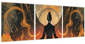 Kép - Meditáció (órával) (90x30 cm)
