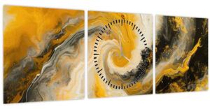 Kép - Spirális absztrakció (órával) (90x30 cm)