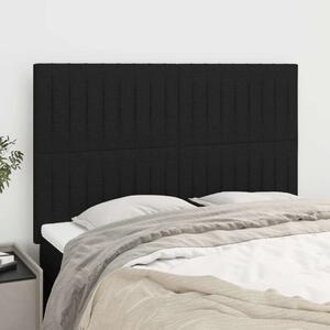 Fekete Szövet Fejtámla Szett - 4 db - 72x5x78/88cm