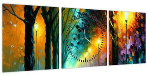 Kép - Éjszakai séta (órával) (90x30 cm)