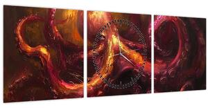 Kép - Polip, olajfestmény (órával) (90x30 cm)