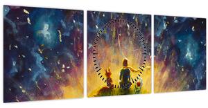 Kép - A kis herceg és a róka (órával) (90x30 cm)