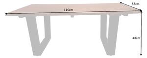 Design dohányzóasztal Shayla 110 cm barna / mangó