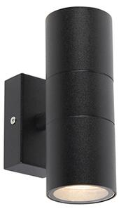 Okos kültéri fali lámpa fekete IP44 2 WiFi GU10-zel - Duo